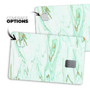 Mint Marble & Digital Gold Foil V7 - Premium Protective Decal Skin-Kit for the Apple Credit Card