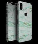 Mint Marble & Digital Gold Foil V7 - iPhone XS MAX, XS/X, 8/8+, 7/7+, 5/5S/SE Skin-Kit (All iPhones Available)