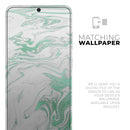 Mint Marble & Digital Gold Foil V8 - Premium Vinyl Skin Decal for Samsung Galaxy S25 Ultra, S24, S23, S22 & All Galaxy S Models