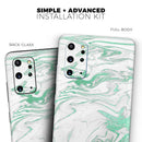 Mint Marble & Digital Gold Foil V8 - Premium Vinyl Skin Decal for Samsung Galaxy S25 Ultra, S24, S23, S22 & All Galaxy S Models
