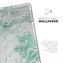 Mint Marble & Digital Gold Foil V8 - Full Body Skin Decal for the Apple iPad Pro 12.9", 11", 10.5", 9.7", Air or Mini (All Models Available)