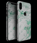 Mint Marble & Digital Gold Foil V8 - iPhone XS MAX, XS/X, 8/8+, 7/7+, 5/5S/SE Skin-Kit (All iPhones Available)