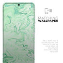 Mint Marble & Digital Gold Foil V9 - Skin-Kit for the Samsung Galaxy S-Series S20, S20 Plus, S20 Ultra , S10 & others (All Galaxy Devices Available)