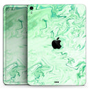 Mint Marble & Digital Gold Foil V9 - Full Body Skin Decal for the Apple iPad Pro 12.9", 11", 10.5", 9.7", Air or Mini (All Models Available)