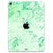 Mint Marble & Digital Gold Foil V9 - Full Body Skin Decal for the Apple iPad Pro 12.9", 11", 10.5", 9.7", Air or Mini (All Models Available)