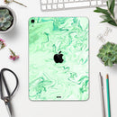 Mint Marble & Digital Gold Foil V9 - Full Body Skin Decal for the Apple iPad Pro 12.9", 11", 10.5", 9.7", Air or Mini (All Models Available)