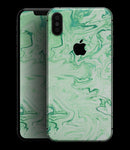 Mint Marble & Digital Gold Foil V9 - iPhone XS MAX, XS/X, 8/8+, 7/7+, 5/5S/SE Skin-Kit (All iPhones Available)