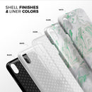 Mint Marble & Digital Gold Foil V10 - iPhone X Swappable Hybrid Case