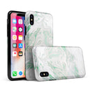 Mint Marble & Digital Gold Foil V10 - iPhone X Swappable Hybrid Case