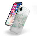 Mint Marble & Digital Gold Foil V10 - iPhone X Swappable Hybrid Case