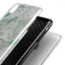 Mint Marble & Digital Gold Foil V10 - iPhone X Swappable Hybrid Case