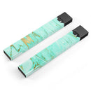 Mint Marble & Digital Gold Foil V11 - Premium Decal Protective Skin-Wrap Sticker compatible with the Juul Labs vaping device