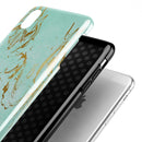 Mint Marble & Digital Gold Foil V1 - iPhone X Swappable Hybrid Case