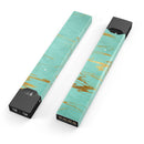 Mint Marble & Digital Gold Foil V2 - Premium Decal Protective Skin-Wrap Sticker compatible with the Juul Labs vaping device