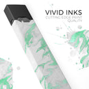 Mint Marble & Digital Gold Foil V3 - Premium Decal Protective Skin-Wrap Sticker compatible with the Juul Labs vaping device