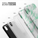 Mint Marble & Digital Gold Foil V3 - iPhone X Swappable Hybrid Case