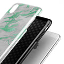 Mint Marble & Digital Gold Foil V3 - iPhone X Swappable Hybrid Case