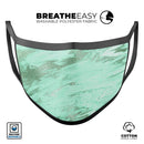 Mint Marble & Digital Gold Foil V5 - Made in USA Mouth Cover Unisex Anti-Dust Cotton Blend Reusable & Washable Face Mask with Adjustable Sizing for Adult or Child