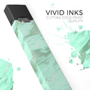 Mint Marble & Digital Gold Foil V5 - Premium Decal Protective Skin-Wrap Sticker compatible with the Juul Labs vaping device