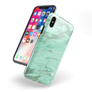 Mint Marble & Digital Gold Foil V5 - iPhone X Swappable Hybrid Case