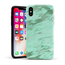 Mint Marble & Digital Gold Foil V5 - iPhone X Swappable Hybrid Case