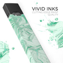 Mint Marble & Digital Gold Foil V6 - Premium Decal Protective Skin-Wrap Sticker compatible with the Juul Labs vaping device