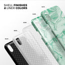 Mint Marble & Digital Gold Foil V6 - iPhone X Swappable Hybrid Case