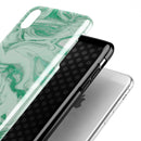 Mint Marble & Digital Gold Foil V6 - iPhone X Swappable Hybrid Case