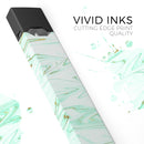 Mint Marble & Digital Gold Foil V7 - Premium Decal Protective Skin-Wrap Sticker compatible with the Juul Labs vaping device