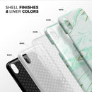 Mint Marble & Digital Gold Foil V7 - iPhone X Swappable Hybrid Case