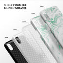 Mint Marble & Digital Gold Foil V8 - iPhone X Swappable Hybrid Case