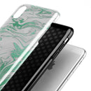 Mint Marble & Digital Gold Foil V8 - iPhone X Swappable Hybrid Case