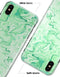 Mint Marble & Digital Gold Foil V9 - iPhone X Clipit Case
