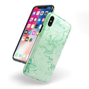 Mint Marble & Digital Gold Foil V9 - iPhone X Swappable Hybrid Case