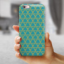 Mint Summer Gold v1 iPhone 6/6s or 6/6s Plus 2-Piece Hybrid INK-Fuzed Case