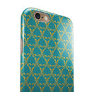 Mint Summer Gold v1 iPhone 6/6s or 6/6s Plus 2-Piece Hybrid INK-Fuzed Case