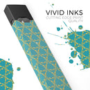 Mint Summer Gold v1 - Premium Decal Protective Skin-Wrap Sticker compatible with the Juul Labs vaping device