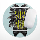 Mint Summer Time// WaterProof Rubber Foam Backed Anti-Slip Mouse Pad for Home Work Office or Gaming Computer Desk