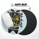 Mint Summer Time// WaterProof Rubber Foam Backed Anti-Slip Mouse Pad for Home Work Office or Gaming Computer Desk