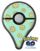 Mint and Gold Floral v10 Pokémon GO Plus Vinyl Protective Decal Skin Kit
