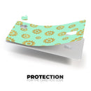 Mint and Gold Floral v10 - Premium Protective Decal Skin-Kit for the Apple Credit Card