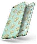 Mint and Gold Floral v10 - Skin-kit for the iPhone 8 or 8 Plus
