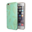 Mint and Gold Floral v11 iPhone 6/6s or 6/6s Plus 2-Piece Hybrid INK-Fuzed Case