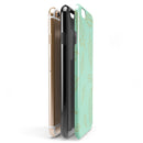 Mint and Gold Floral v11 iPhone 6/6s or 6/6s Plus 2-Piece Hybrid INK-Fuzed Case