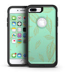 Mint and Gold Floral v11 - iPhone 7 or 7 Plus Commuter Case Skin Kit