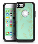 Mint and Gold Floral v11 - iPhone 7 or 7 Plus Commuter Case Skin Kit