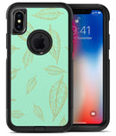 Mint and Gold Floral v11 - iPhone X OtterBox Case & Skin Kits
