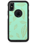 Mint and Gold Floral v11 - iPhone X OtterBox Case & Skin Kits