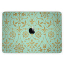 MacBook Pro with Touch Bar Skin Kit - Mint_and_Gold_Floral_v12-MacBook_13_Touch_V3.jpg?