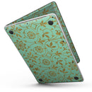 MacBook Pro with Touch Bar Skin Kit - Mint_and_Gold_Floral_v12-MacBook_13_Touch_V6.jpg?